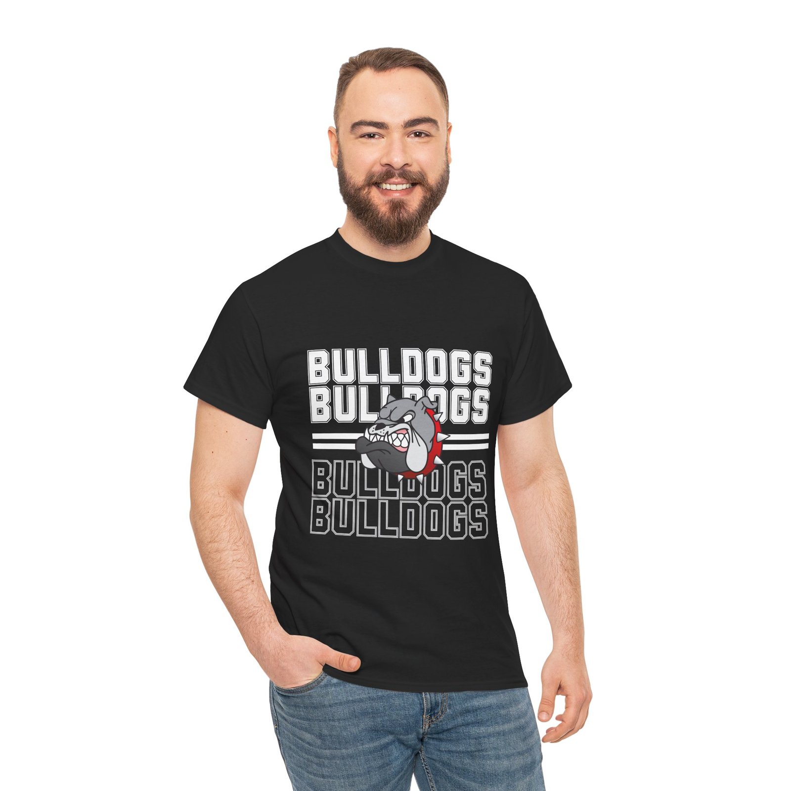 Bulldogs Retro Mascot T-Shirt - Adult - Image 7